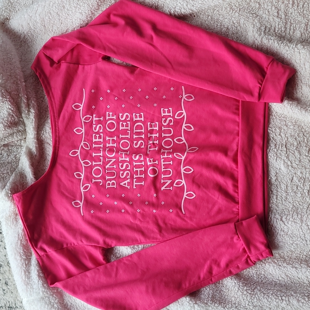 Off the shoulder long sleeve top
